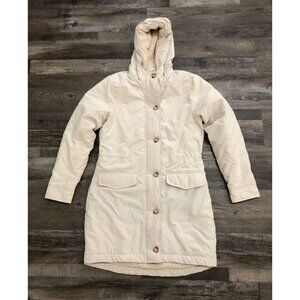 Abercrombie & Fitch Ultra Tech Parka with a Sherpa Lining Womens Medium Beige